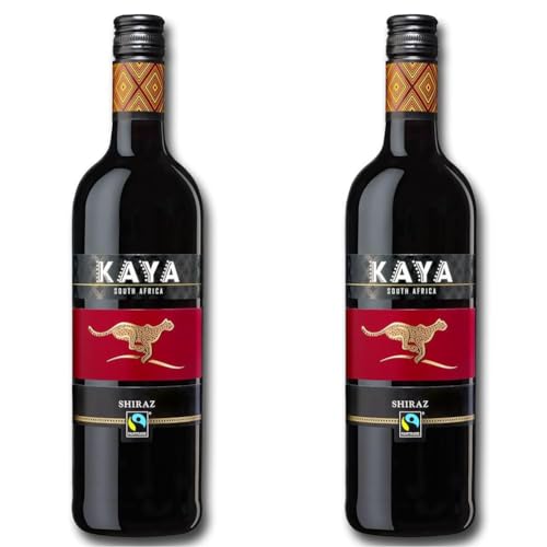 Kaya Fairtrade Shiraz Trocken - Rotwein aus Südafrika Westerncape (1 x 0.75 l) (Packung mit 2) von LANGGUTH ERBEN