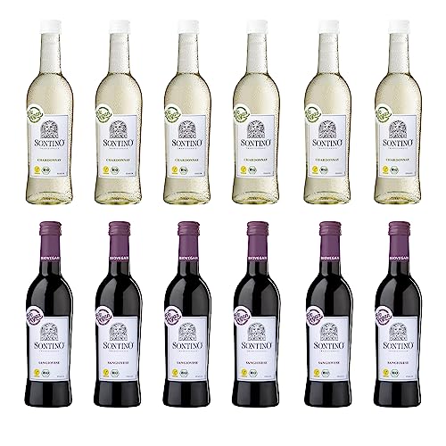 LANGGUTH ERBEN Sontino "Viva Italia" BioVegan Weinset (12 x 0,25L) Halbtrocken - Rotwein und Weißwein aus Italien von LANGGUTH ERBEN