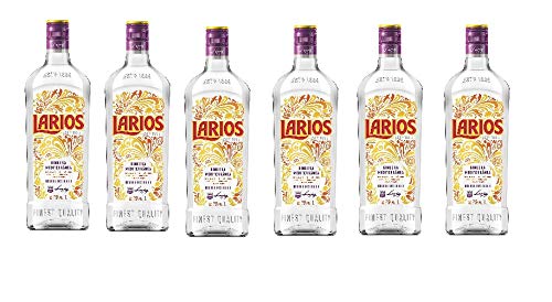 6 Flaschen Larios London Dry Gin a 1000ml ginebra mediterranea 37,5% Vol. von LARIOS