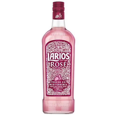 Larios Rosé Premium Gin | mediterraner Premium Gin mit fruchtig-süßem Erdbeergeschmack | perfekt für Longdrinks und Cocktails | 37.5% vol | 700 ml (Packung mit 6) von LARIOS