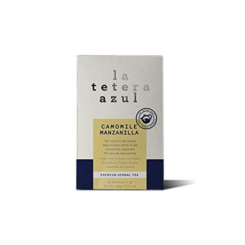 DIE BLAUE TEAPOT Kamille Infusion. Verdauungsinfusion und Gasentlastung. Kamille Kamille. 20 Beutel mit 1 Gramm. DIE BLAUE TEAPOT Kamille Infusion. Verdauungsinfusion und Gasentlastung. Kamille Kamille. 20 Beutel mit 1 Gramm. von LATETERAZUL