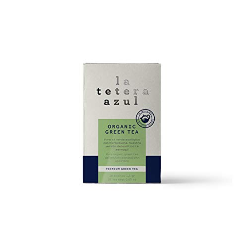LA TETERA AZUL Bio-Grüntee mit Pfefferminze. Bio maurischer grüner Tee marokkanischer arabischer Stil. 20 Beutel mit 1,5 Gramm. LA TETERA AZUL Bio-Grüntee mit Pfefferminze. Bio maurischer grüner Tee marokkanischer arabischer Stil. 20 Beutel mit 1,5 Gramm. von LATETERAZUL