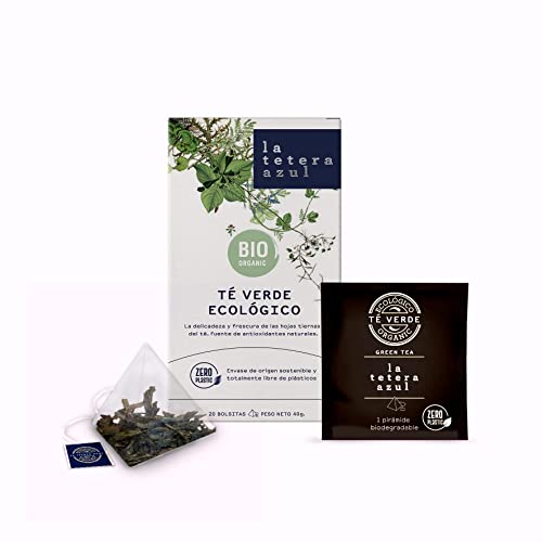 LA TETERA AZUL Bio-japanischer Sencha-Grüntee. Organische Infusion in Pyramiden. 20 Pyramiden LA TETERA AZUL Bio-japanischer Sencha-Grüntee. Organische Infusion in Pyramiden. 20 Pyramiden von LATETERAZUL