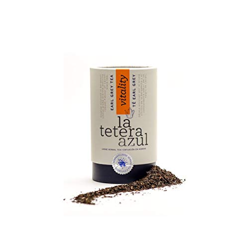 LA TETERA AZUL Frühgrauer Premium-Schwarztee mit Bergamottenduft. Thermogen stimulierende Infusion. Bulk Pot von 115 Gramm für 46 Infusionen. von LATETERAZUL