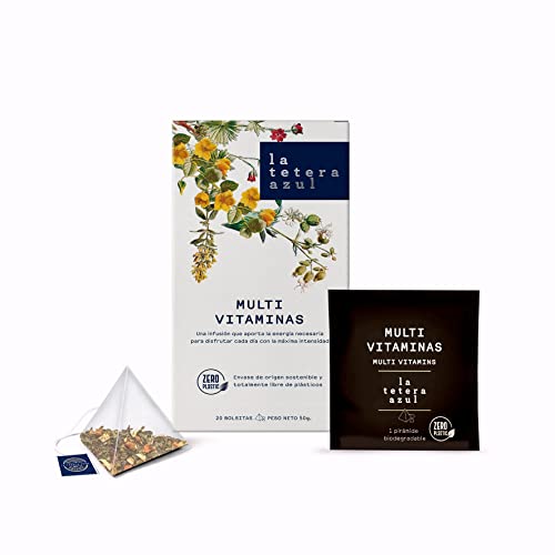 LA TETERA AZUL Multivitamine. Eine Infusion, die die Energie liefert, um jeden Tag mit maximaler Intensität zu genießen. 20 einzeln verpackte Pyramiden. von LATETERAZUL