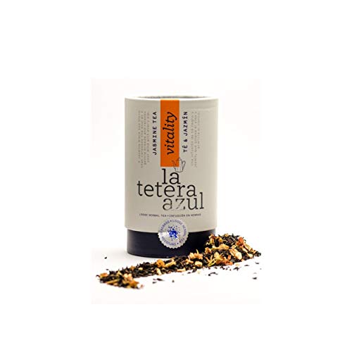 LA TETERA AZUL Premium Schwarzer Tee Mit Jasmin. Anregung der Infusion. Bulk-Flasche von 100 Gramm für 40 Infusionen. LA TETERA AZUL Premium Schwarzer Tee Mit Jasmin. Anregung der Infusion. Bulk-Flasche von 100 Gramm für 40 Infusionen. von LATETERAZUL