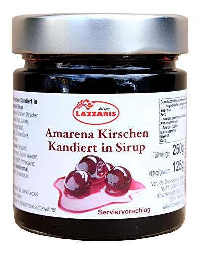 Lazzaris Ital. Amarena-Kirschen, 4er Pack (4 x 250 g) von LAZZARIS