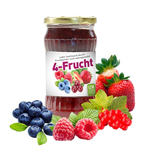 LCW - Fruchtaufstrich mit Fruchtzucker und Süßungsmitteln 340g Glas 4 Frucht LCW - Fruchtaufstrich mit Fruchtzucker und Süßungsmitteln 340g Glas 4 Frucht von LCW