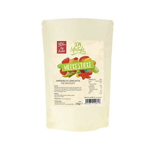 LCW Zuckerfreie Gummibärchen Meerestiere 250g 3er Pack (3 x 250 gr) von LCW