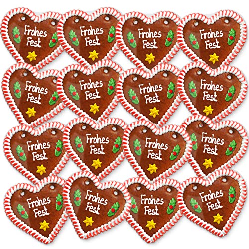 LEBKUCHEN WELT Lebkuchenherzen 8 Stück Frohes Fest Sprüche 12cm - Original Oktoberfestlebkuchenherzen & Weihnachts Lebkuchen Herzen frisch und günstig kaufen LEBKUCHEN WELT Lebkuchenherzen 8 Stück Frohes Fest Sprüche 12cm - Original Oktoberfestlebkuchenherzen & Weihnachts Lebkuchen Herzen frisch und günstig kaufen von Lebkuchenwelt