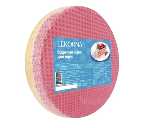 LEKORNA Tortenböden Mischung von Waffelblättern ""Natur/Rose"" 90g von LEKORNA