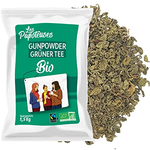 LES PAPOTEUSES | Ganzes Blatt Gunpowder Grüner Tee | 1500g | Grüner Tee aus China | Zertifiziert Bio und Fair Trade LES PAPOTEUSES | Ganzes Blatt Gunpowder Grüner Tee | 1500g | Grüner Tee aus China | Zertifiziert Bio und Fair Trade von LES PAPOTEUSES