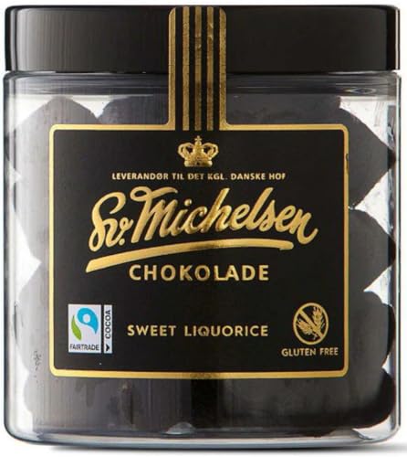 Sv. Michelsen Süße Lakritz – 150 g Dänische Lakritze Bonbons | Handgefertigt, Glutenfrei & Ohne Gelatine | Vegane Gourmet Lakritz Geschenk aus Dänemark Sv. Michelsen Süße Lakritz – 150 g Dänische Lakritze Bonbons | Handgefertigt, Glutenfrei & Ohne Gelatine | Vegane Gourmet Lakritz Geschenk aus Dänemark von LEVERANDØR TIL DET KGL. DANSKE HOF SV. MICHELSEN CHOKOLADE HÅNDLAVET SIDEN 1933