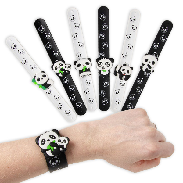 Panda Schnapparmband aus Gummi, 1 Stück von LG-Imports