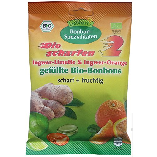 Bio-Bonbon Die scharfen Zwei (Ingwer-Limette. Ingwer-Orange) (100 g) von LIEBHARTS GESUNDKOST