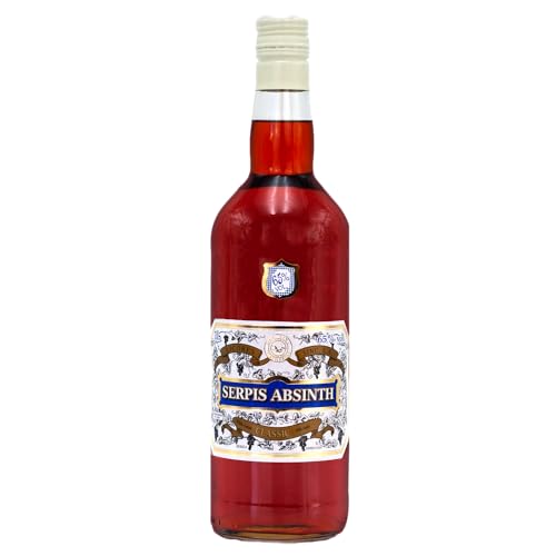 Serpis Classic 65 Absinth 1000ml 65% | Traditioneller Spanischer Absinth | Destilliert mit ganzer Wermutpflanze | Einzigartiger roter Absinthe mit fruchtiger Note von LION SPIRITS