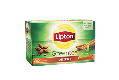 Lipton Green Tea Orient (grüner Tee und Gewürze), 20 einzelne Beutel x 6 Packungen = 120 Beutel von Lipton