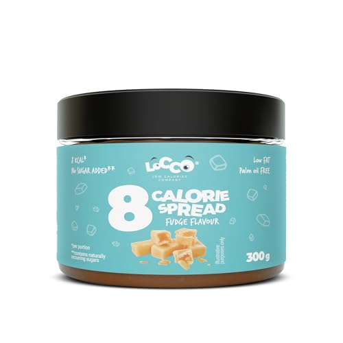 8 Kalorien Spread Kuhbonbon Geschmack Nur 8 Kalorien pro Portion Fettarme Crème Ohne Zuckerzusatz Kein Palmöl Keto-Diät Vegetarisch Geschmeidige Paste Süßer Snack 300 g von LOCCO LOW CALORIES COMPANY