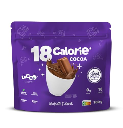 Locco Kakao ohne Zucker 200g | Heiße Schokolade | Veganer, Keto, Laktosefrei | Trinkschokolade | Keine Fette | Kalorienfrei (Ashwaganda) von LOCCO LOW CALORIES COMPANY