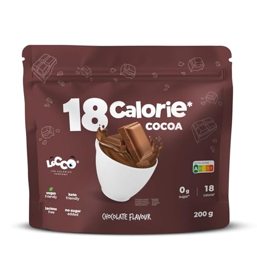 Locco Kakao ohne Zucker 200g | Heiße Schokolade | Veganer, Keto, Laktosefrei | Trinkschokolade | Keine Fette | Kalorienfrei (Orginal) von LOCCO LOW CALORIES COMPANY