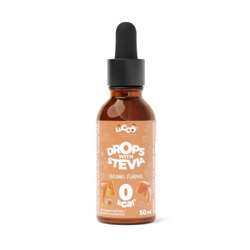 Locco Natural Flavoured Sweetening Drops with Stevia, 0 Kalorien – For Proteinshakes, Yoghurts, Müsli, Zuckerfrei (Karamell) von LOCCO LOW CALORIES COMPANY