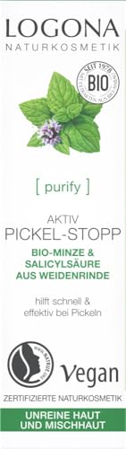 PURIFY Aktiv Pickel-Stopp Bio-Minze & Salicylsäure 6 x 6 ml von LOGONA Naturkosmetik