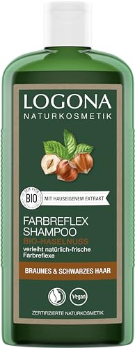 Logona Farbreflex Shampoo Braun-Schwarz Bio-Haselnuss (6 x 250 ml) von LOGONA Naturkosmetik
