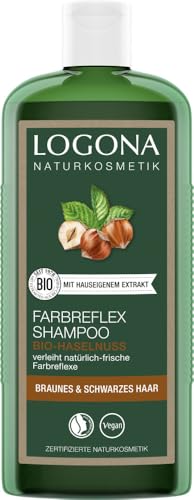 Farbreflex Shampoo Braun-Schwarz Bio-Haselnuss von LOGONA Naturkosmetik
