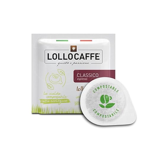 LOLLO CAFFE 150 Kaffeepads aus Papier, ESE, 44 mm, klassische Mischung für Espresso/Tasse, kompatibel von LOLLO