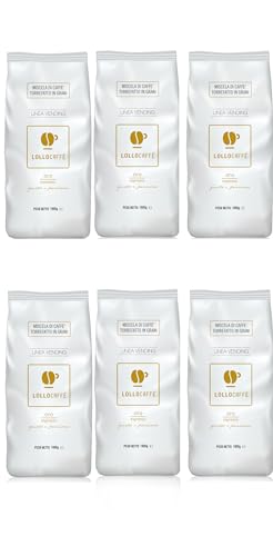 Lollocaffè Grani Oro - Hochwertige Kaffeebohnen, 6 Packungen zu je 1 kg (6) (6) von LOLLO