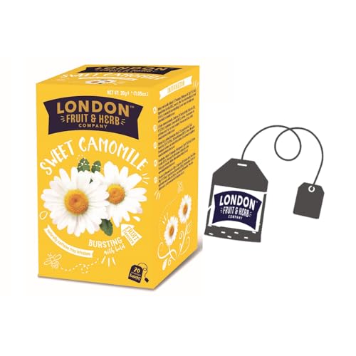 London Fruit® | Kamillenaufguss natürlich ohne Koffein | Kamillenblüten-Kräutertee in Filtern – 20 Beutel (30 g) von LONDON F&H COMPANY