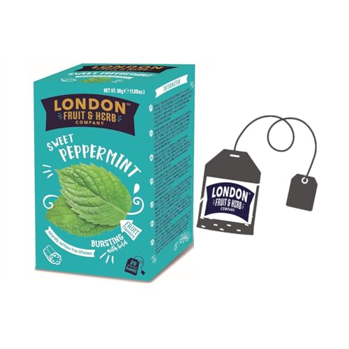 London Fruit® | Minz- und Lakritzaufguss ohne Koffein | Erfrischender verdauungsfördernder Minz-Kräutertee – 20 Beutel (30 g) von LONDON F&H COMPANY