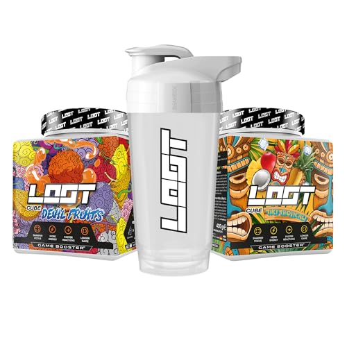 LOOT - Premium Game Booster Tiki Devil Bundle | Energy Drink mit Flow-State Formel | 2x 50 Servings (400g) mit Koffein | 20 hochdosierte Inhaltsstoffe | Ausdauer von LOOT