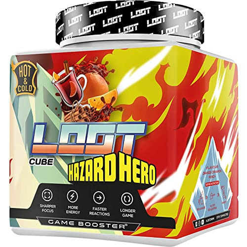 LOOT® - Winter Edition HAZARD HERO | Hot & Cold Game Booster | mit Flow-State® Formel | 50 Servings (400g) mit Koffein | 20 hochdosierte Inhaltsstoffe | Orange Zimt von LOOT