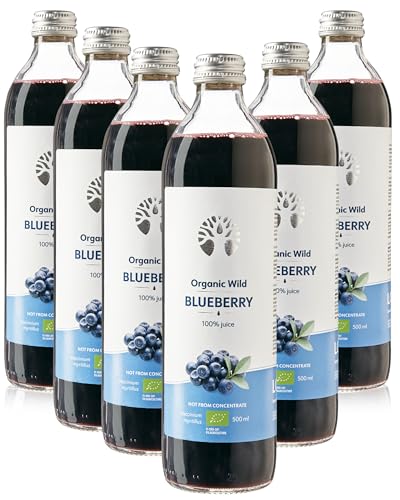 LOOV Bio Wildheidelbeersaft aus nordischen Wäldern, 100% direkt gepresster Blaubeer-Muttersaft, nicht aus Konzentrat, ohne Wasser- und Zuckerzusatz, echte Direktsaft, 6 x 500ml LOOV Bio Wildheidelbeersaft aus nordischen Wäldern, 100% direkt gepresster Blaubeer-Muttersaft, nicht aus Konzentrat, ohne Wasser- und Zuckerzusatz, echte Direktsaft, 6 x 500ml von LOOV