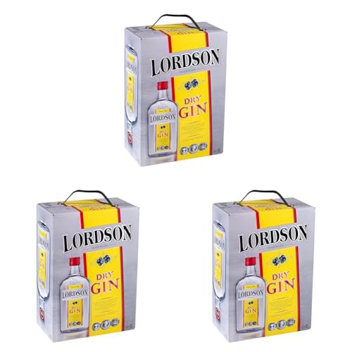 LORDSON - Dry Gin Bag-in-Box (1 x 3 l) (Packung mit 3) von LORDSON