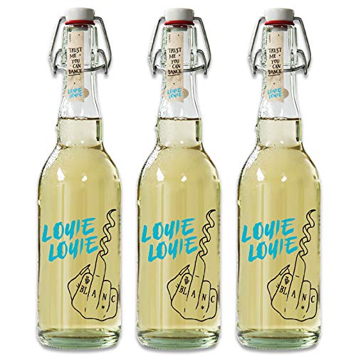 Louie Louie Wein Geschenk (3 x 0,5 l), Set aus 3 Flaschen Weißwein trocken, Bio & Vegan, mit Verschluss von LOUIE LOUIE