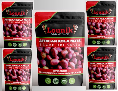 Kolanüsse 2 Lappen – Rote Kolanüsse -Bündel mit 3 Packungen – 1200 Gramm- Kola Nuts 2 Lobes- Red Kola Nuts- Obi Abata kola Nut- Acuminate Kola nuts- Bundle of 3 Packs - 1200 grams Kolanüsse 2 Lappen – Rote Kolanüsse -Bündel mit 3 Packungen – 1200 Gramm- Kola Nuts 2 Lobes- Red Kola Nuts- Obi Abata kola Nut- Acuminate Kola nuts- Bundle of 3 Packs - 1200 grams von LOUNIK