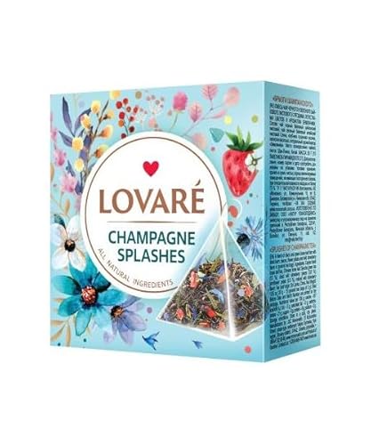 Lovare Tee Shampagne spritzt 15 pyramiden beutel 30g von LOVARE