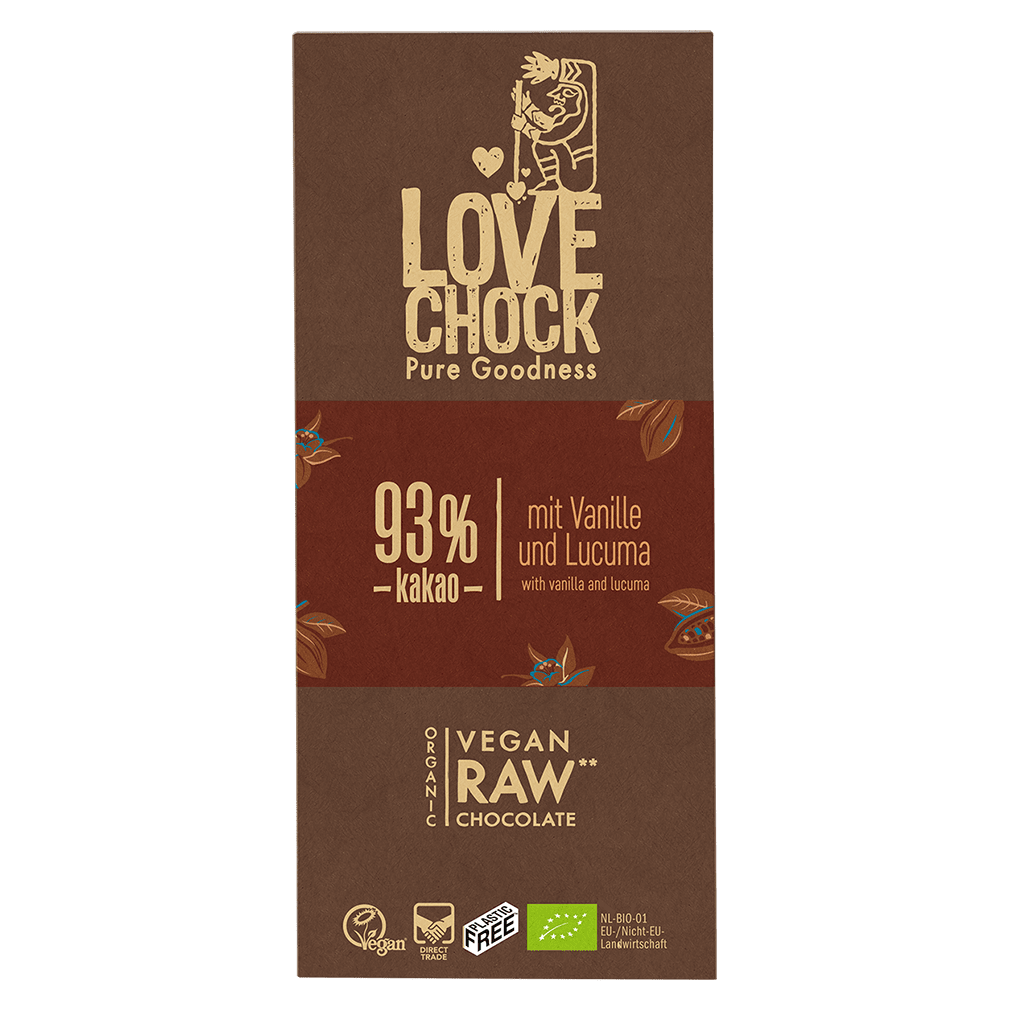 Bio Raw 93% Pur Kakao Rohschokolade von LOVECHOCK