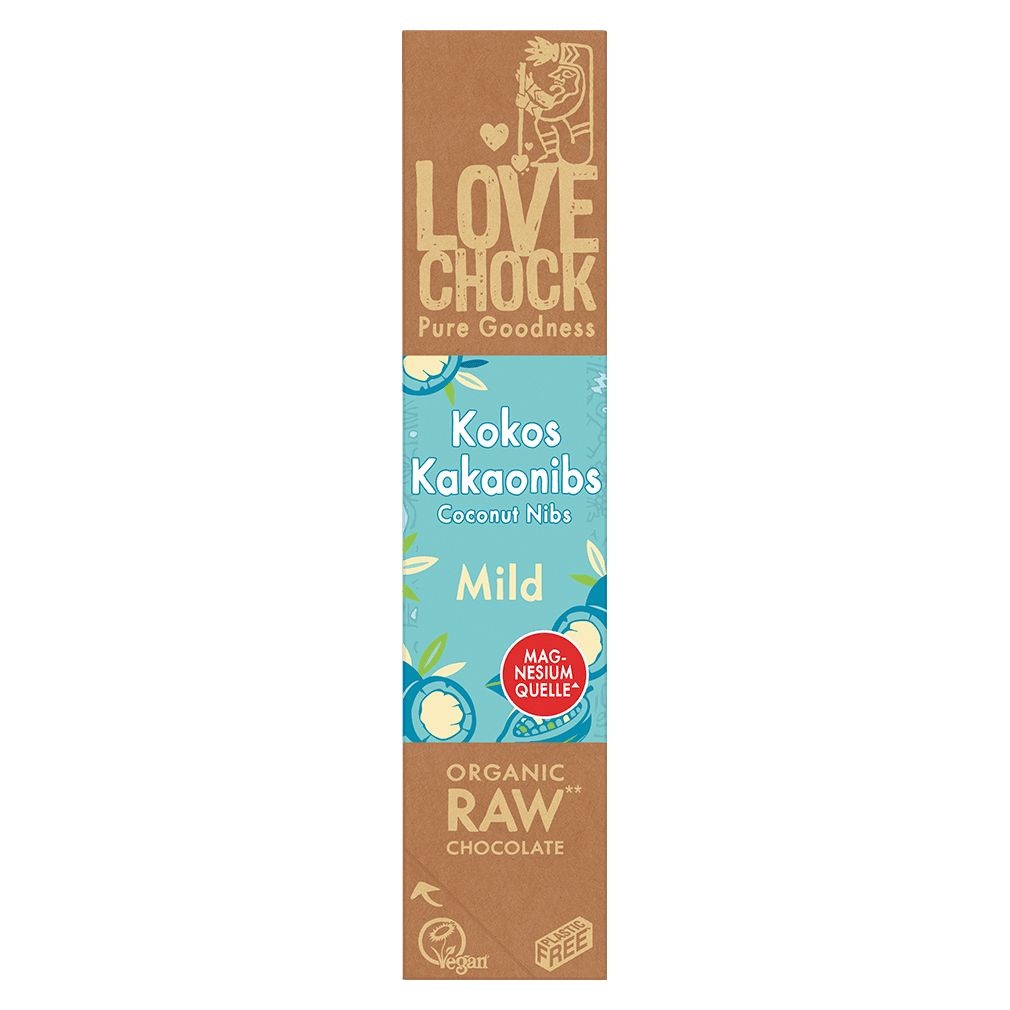 Bio Raw Kokos Kakaonibs Creamy Schokoriegel von LOVECHOCK