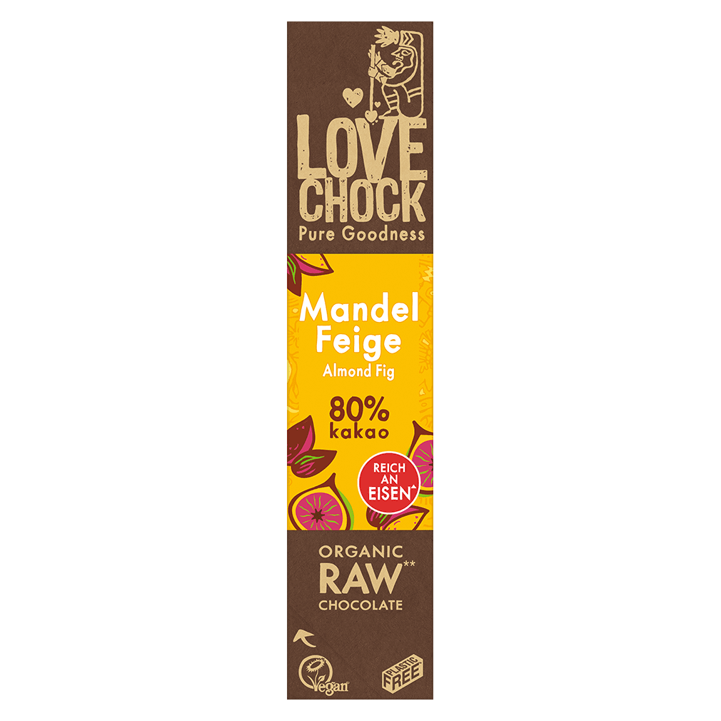 Bio Raw Mandel-Feige Schokoriegel Bio Raw Mandel-Feige Schokoriegel von LOVECHOCK