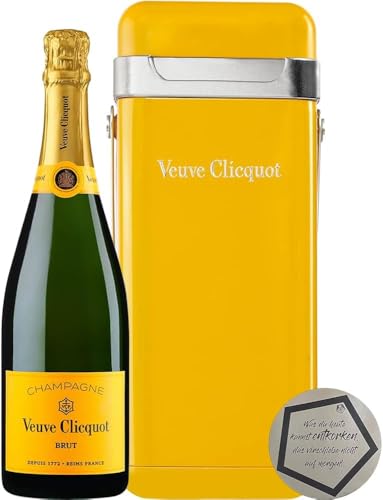 1 Stück Veuve Clicquot | Yellow Label Brut Champagner "Clicquot Cooler " 0.75 l 12% vol inkl. LOVEVINO Silver Button Sticker von LOVEVINO.eu