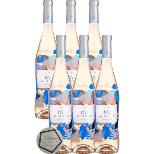 6 Flaschen Chateau Minuty | Cuvee M Cotes de Provence AOP Rose 2024 "Elliott Routledge" Limited Edition 0.75 l inkl. LOVEVINO Silver Button Sticker von LOVEVINO.eu