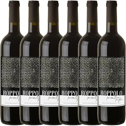 6 Flaschen La Bollina | Roppolo Primitivo Puglia IGT 2021 0.75 l | inkl. LOVEVINO Silver Button Sticker (6 Flaschen) von LOVEVINO.eu