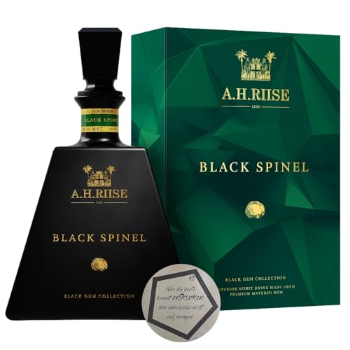 A.H. Riise | Black Spinel Black Gem Collection in Box 0.7 l 46.10% vol inkl. LOVEVINO Silver Button Sticker von LOVEVINO.eu