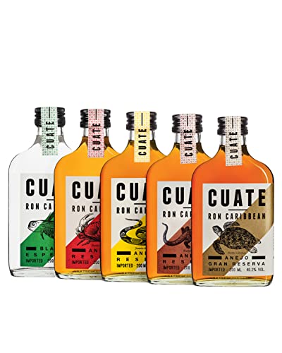 LQR Co. Cuate Rum Starter Kit | Feiner Geschmack | Ideal Für Die Hausbar & Beliebtes Geschenk Für Männer | 5 x 200ml (Je 1x Cuate 01, 04, 05, 06, 13) von LQR Company