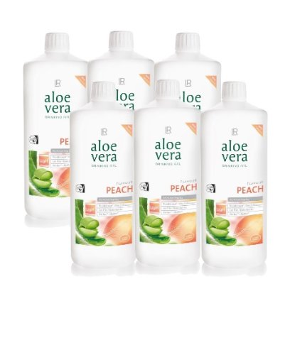 LR Sixpack Aloe Vera Trinkgel Pfirsich Nahrungsergänzung Drinking Gel Peach 6 x 1000 ml von LR