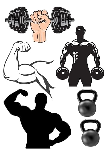 Fitness hanteln Tortenaufleger Obleten Premium von LRSweetdesign