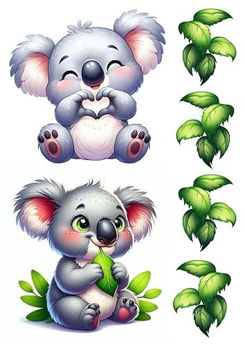 Koala 2x Tortenaufleger 18cm Obleten Premium von LRSweetdesign
